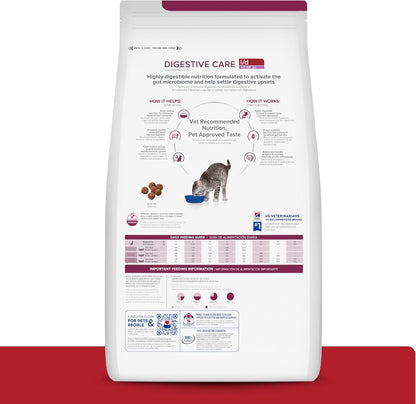 Hill's Prescription Diet gastrointestinal health kitten dry food bag highlighting ActivBiome plus technology logo