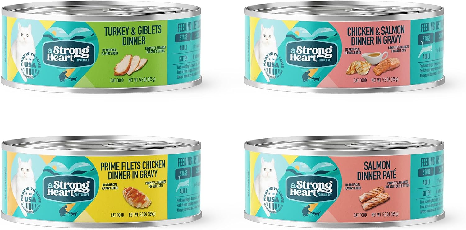 Strongheart Dinner Variety Pack Chicken Turkey And Salmon Cans
