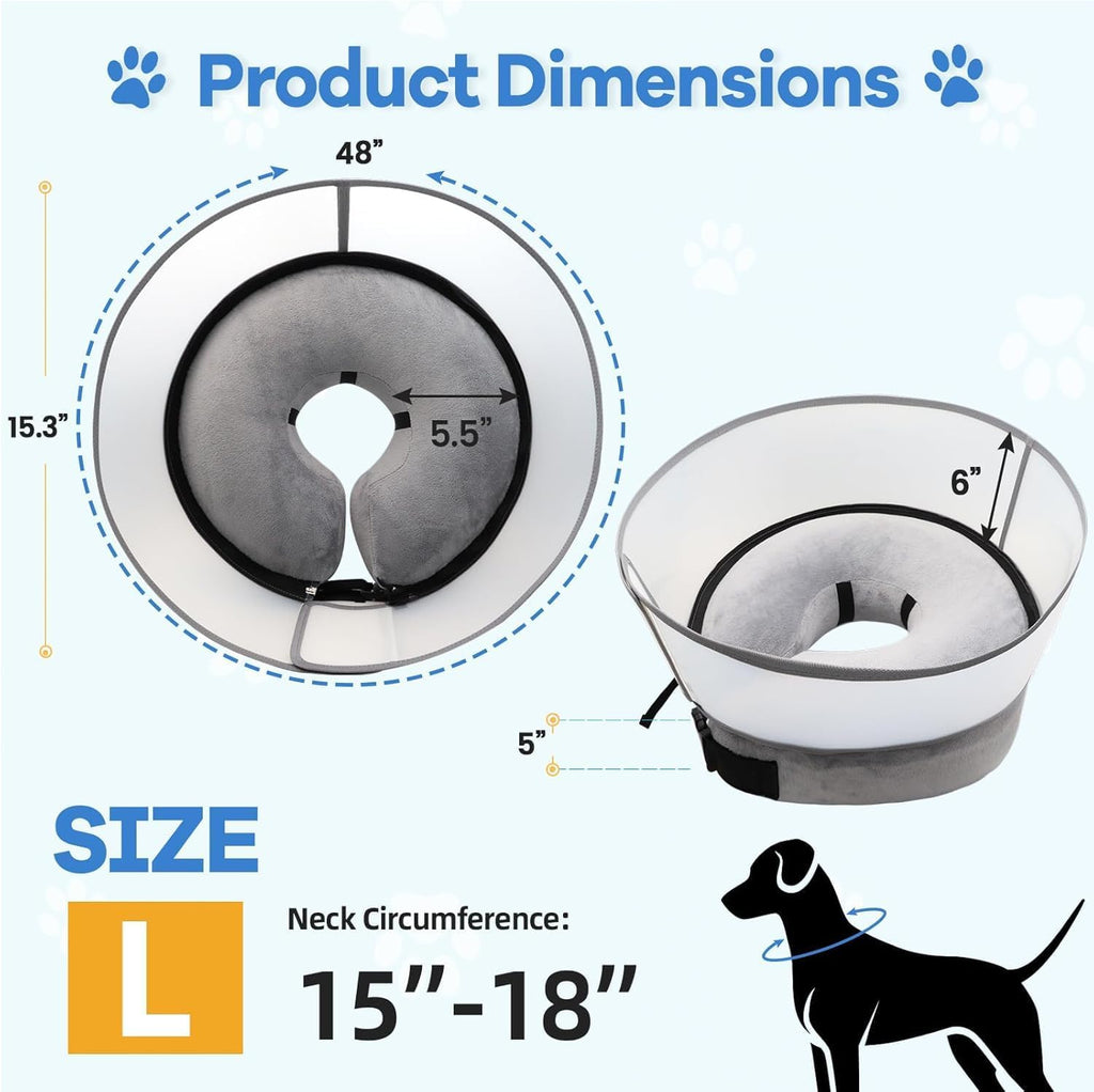Detachable anti-licking shield for NoarWin dog collar