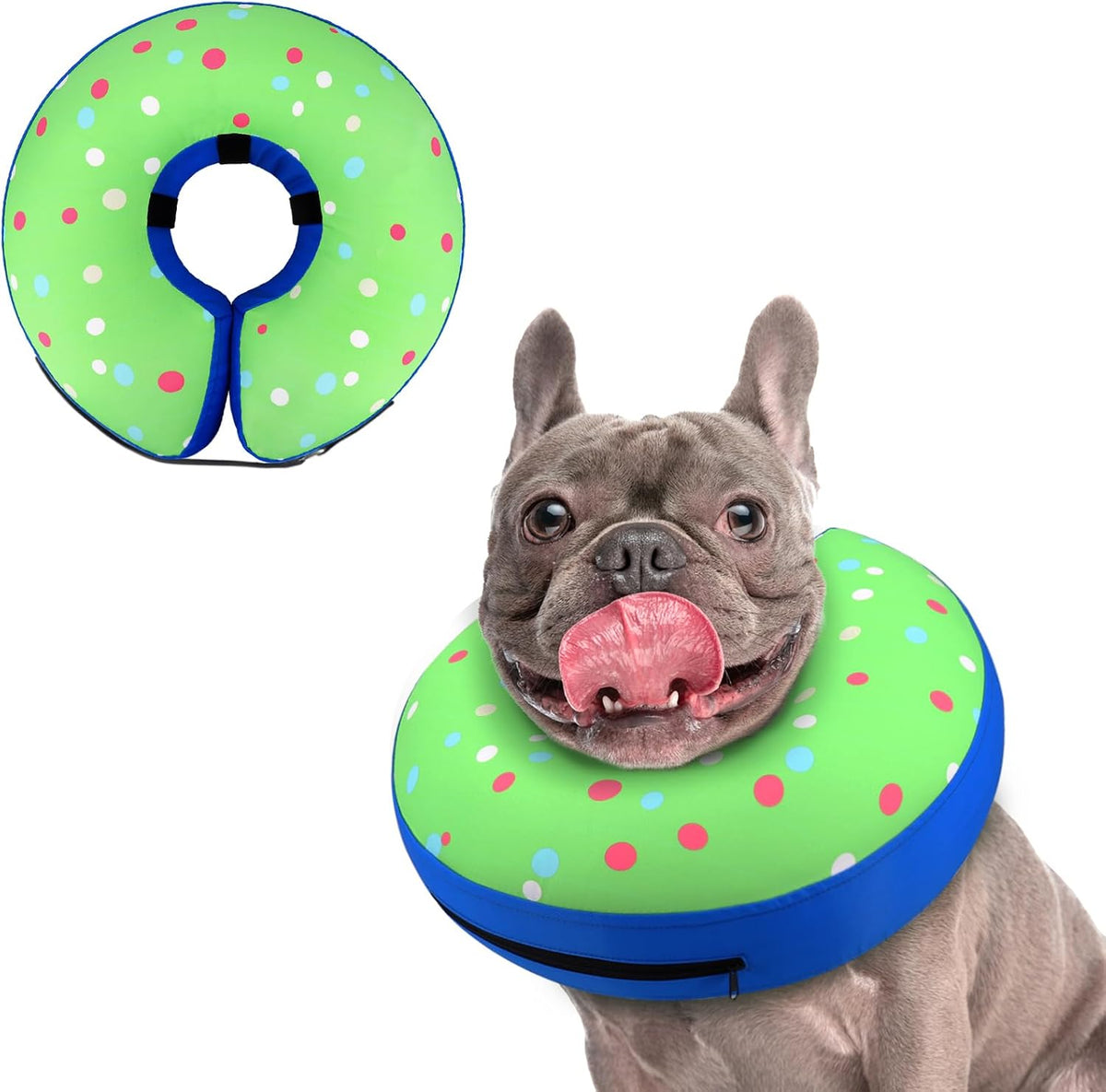 Supet Inflatable Dog Cone Collar Alternative After Surgery, Doggie Neck Donut Collar Recovery ECollar, Soft Dog Cone for Small Medium Large Dogs - Image 10