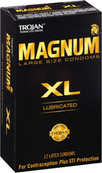 TROJAN Lubricated Magnum Condoms XL Large Size - 12 Count - Image 12