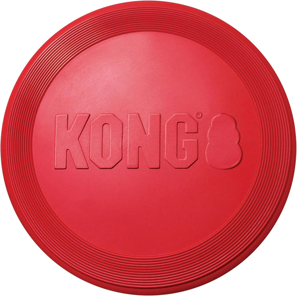Kong Flyer red natural rubber flying disc for dogs
