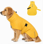 PU Dog Raincoat, Non-Toxic & Odorless Waterproof Vest, Adjustable High Neck and Hook & Loop Belly Closure for Rainy Potty Breaks & Wet Weather Outdoor Walks (Olive Green, Small) - Image 9