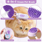 Close up of soft silicone bristles on pet steam brush
