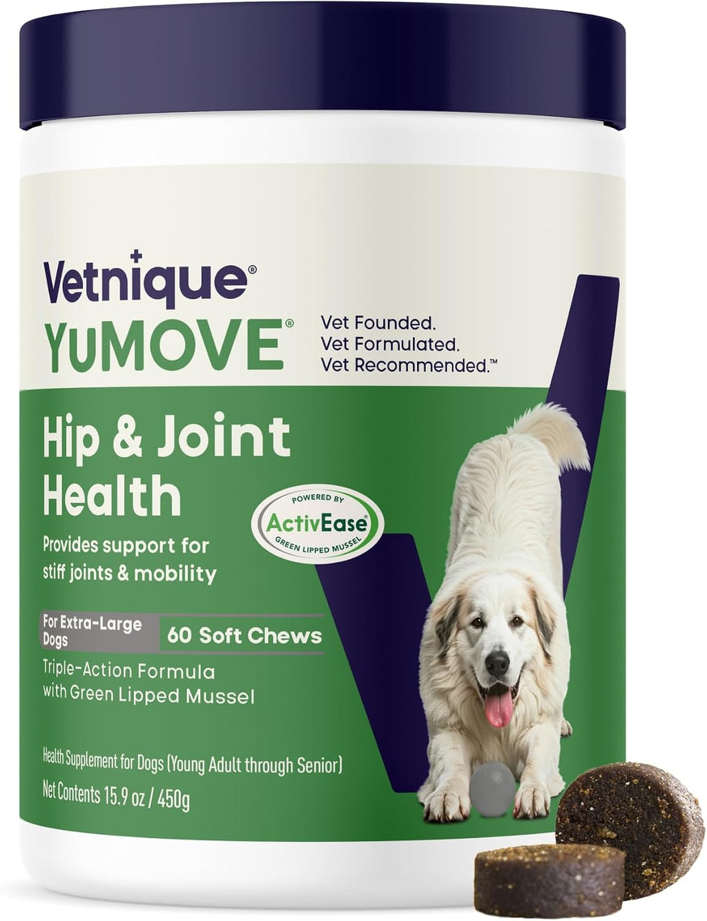 YuMOVE Small Dog Hip & Joint Supplement Soft Chews, ActivEase Green Lipped Mussel, Glucosamine for Dogs, Hyaluronic Acid & Omega 3 - Hickory Seafood Flavor - 60 Chews (Small/Medium Dogs) - Image 10