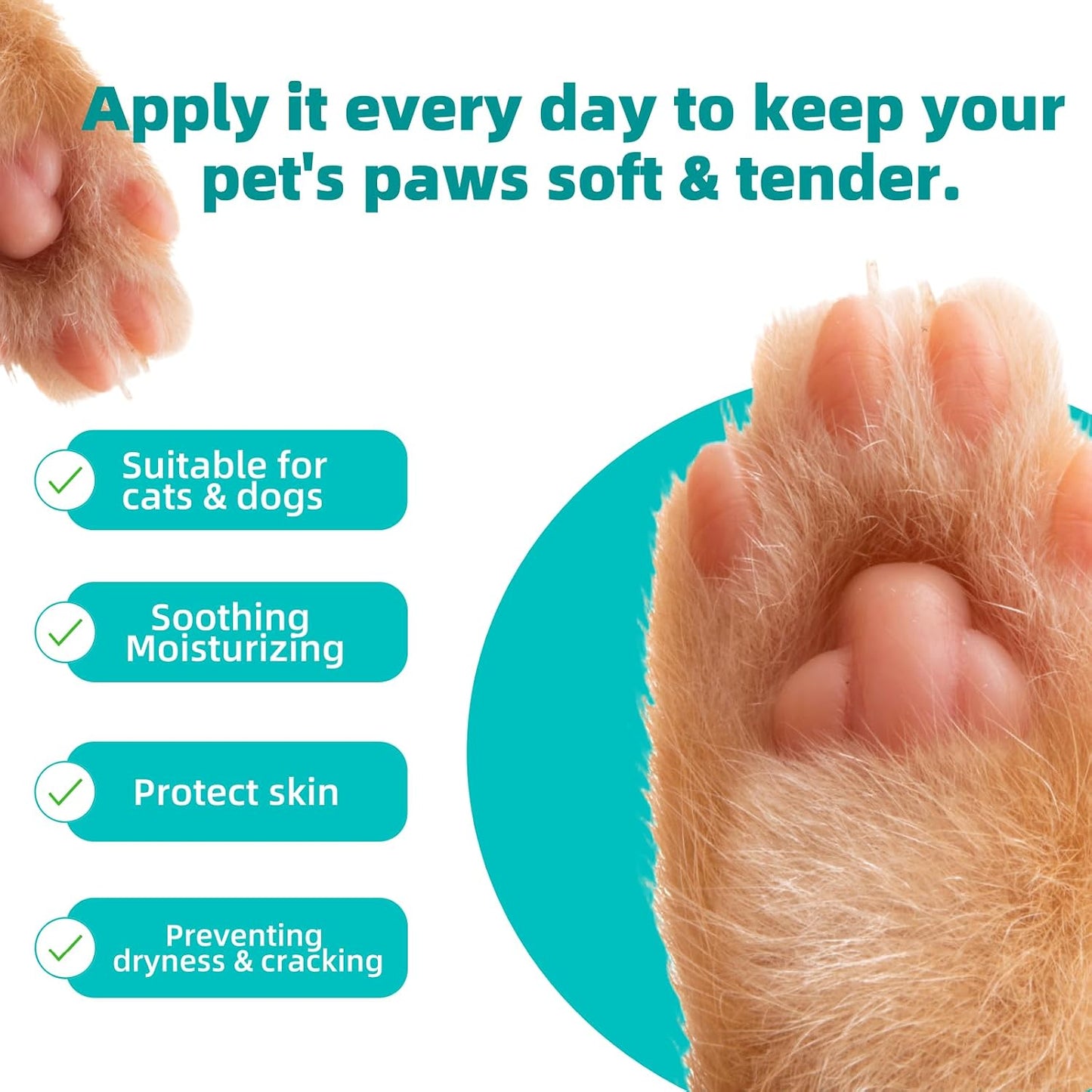Travel-friendly pet balm for hot pavement and dry noses