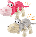 TOOPTATE dental health dog toy illustrating the tooth-friendly textured fabric surface