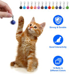 ValueBargain lightweight puppy and kitten collar bells spread out in a vibrant color variety.