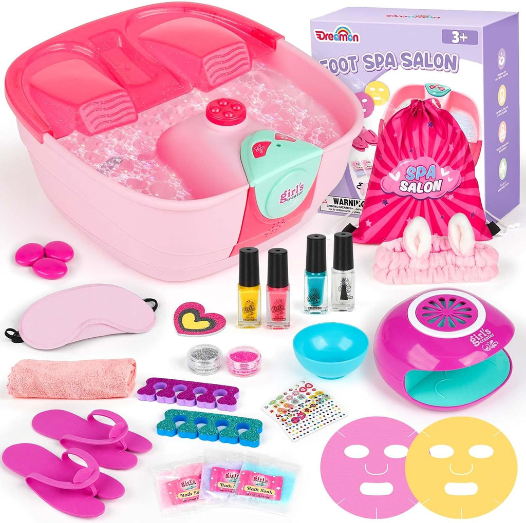 Dreamon kids foot spa and nail kit front view