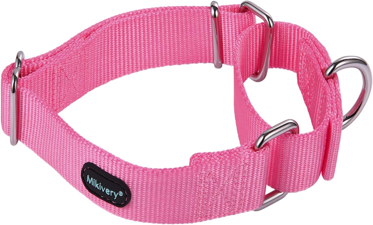 Mikivery Martingale Dog Collar Nylon Adjustable and Safety Training Colourful Comfortable Metal Buckle Pet Collars for Small Medium and Large Dogs(Haze,M) - Image 11