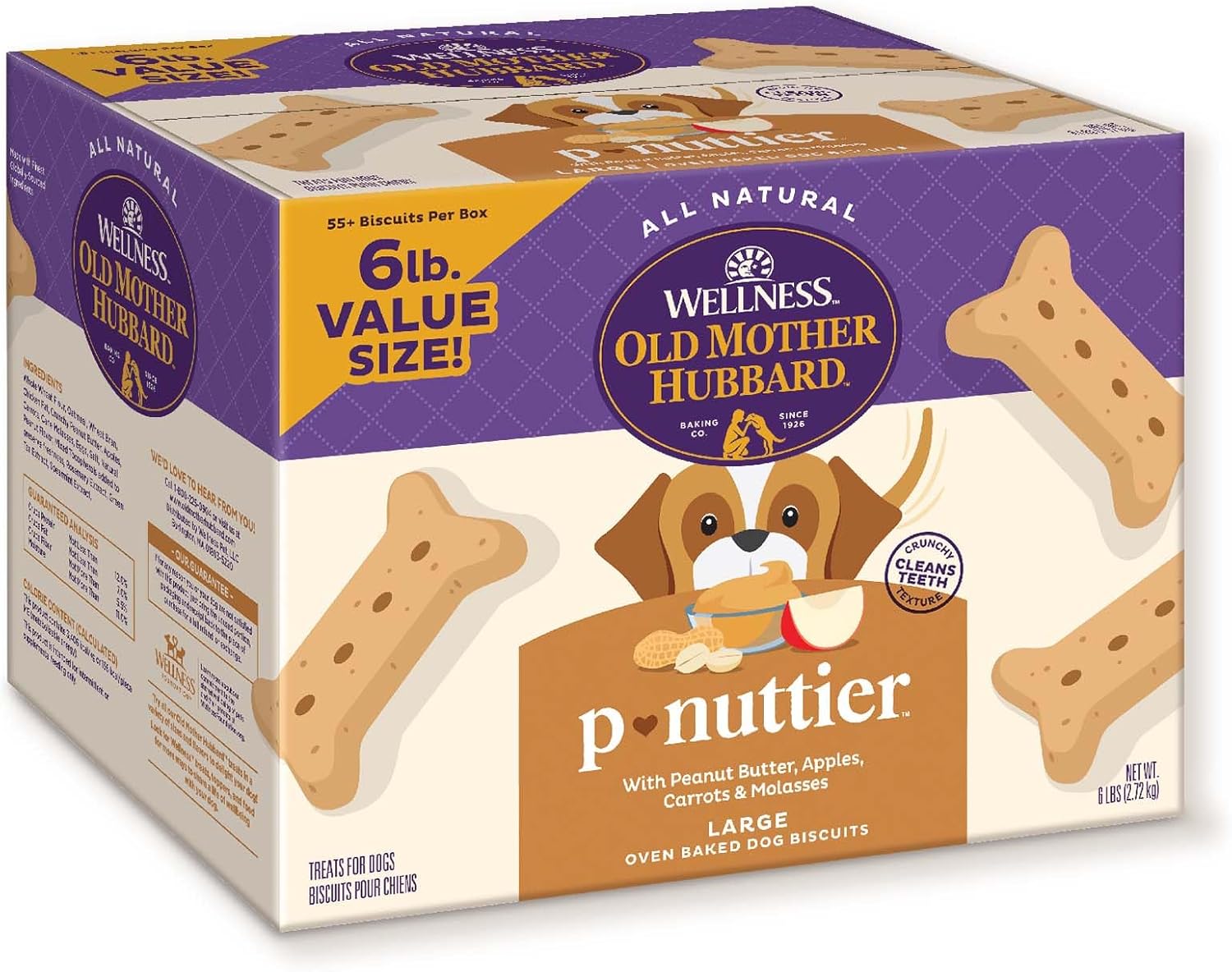 Wellness Old Mother Hubbard Classic P-Nuttier Dog Biscuits, Natural Training Treats, Peanut Butter Flavor, Mini Size, 6 lb Box - Image 14
