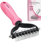 Whoobell dual sided undercoat rake front view for pet grooming