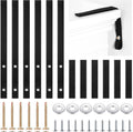 Oudain anti tip furniture straps front view showcasing the heavy duty black nylon safety kit
