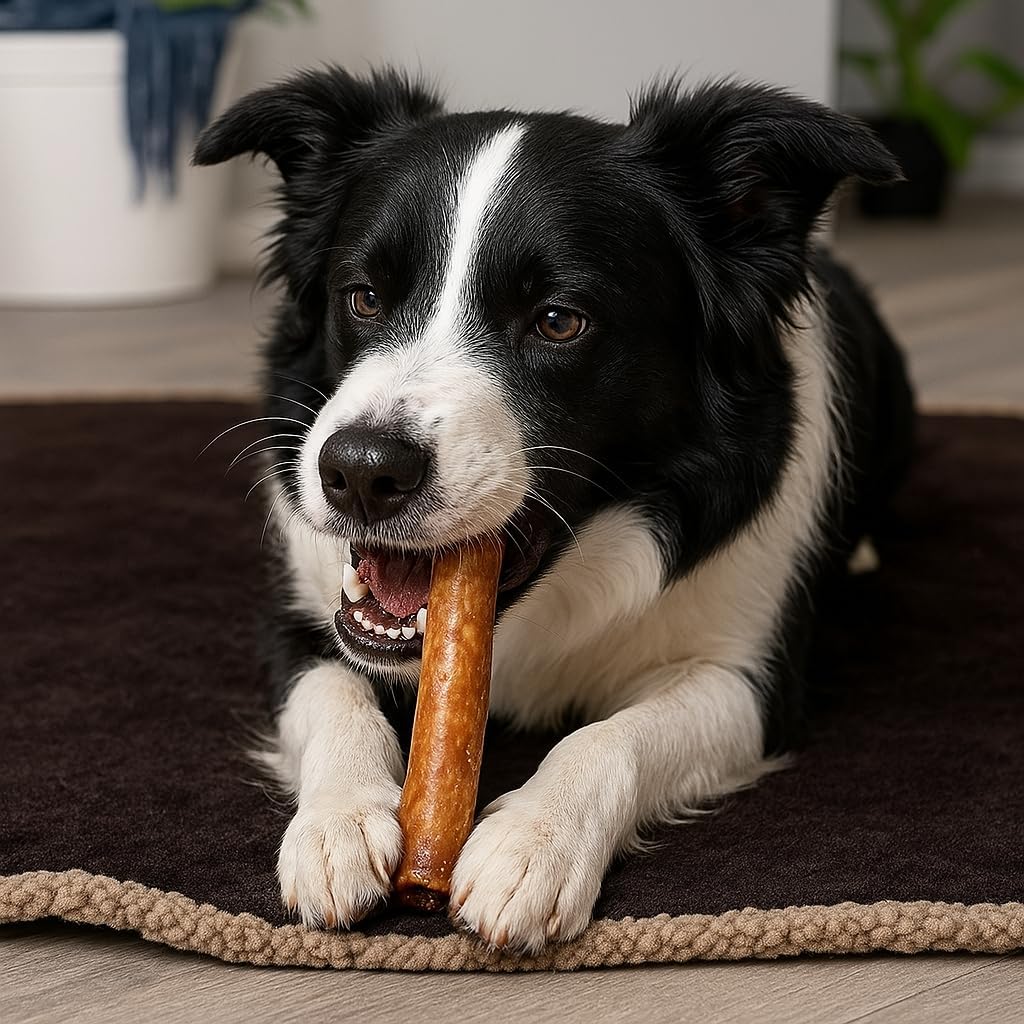 Pet Factory Beef and Chicken flavor dog treats package back showing nutritional safety details