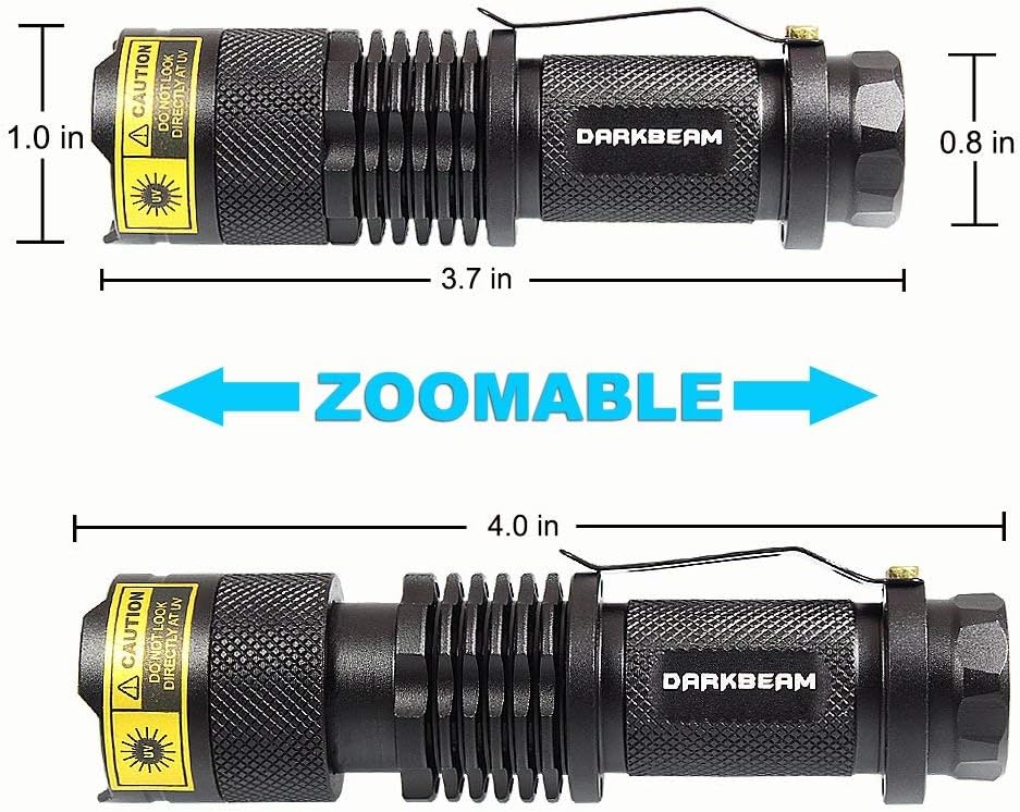 Darkbeam pocket sized UV detector with durable metal clip