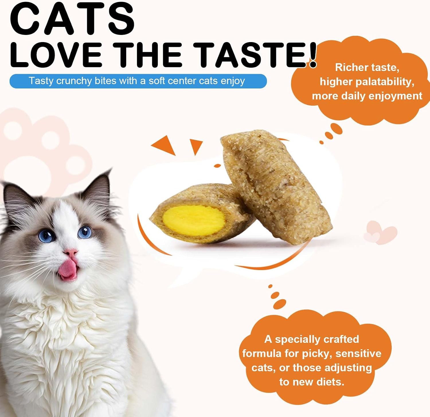 Close up of chicken flavored cat joint supplement chews