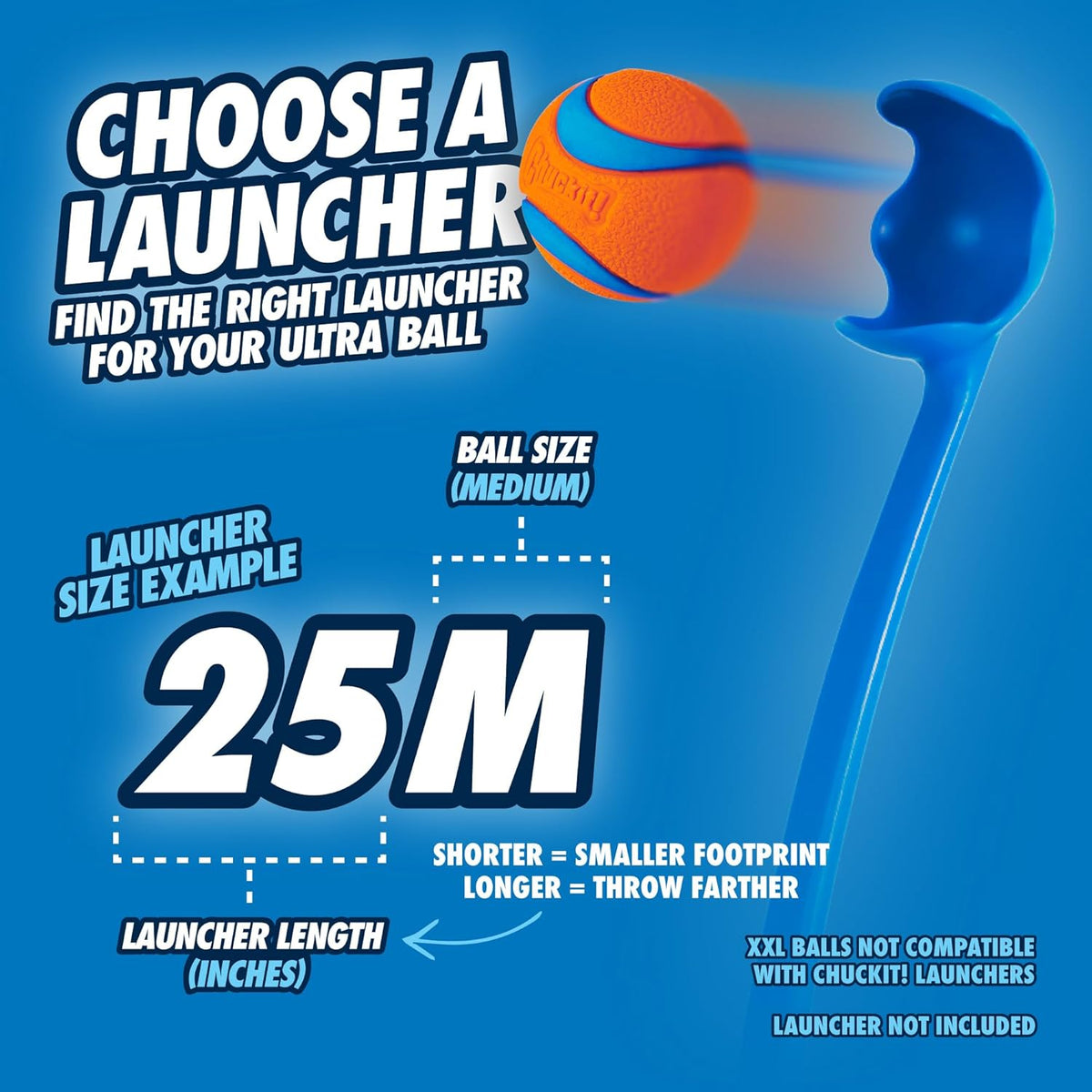 Chuckit! Fetch Medley ball size comparison with hand