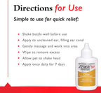 Zymox pet ear health product back label showing ingredients