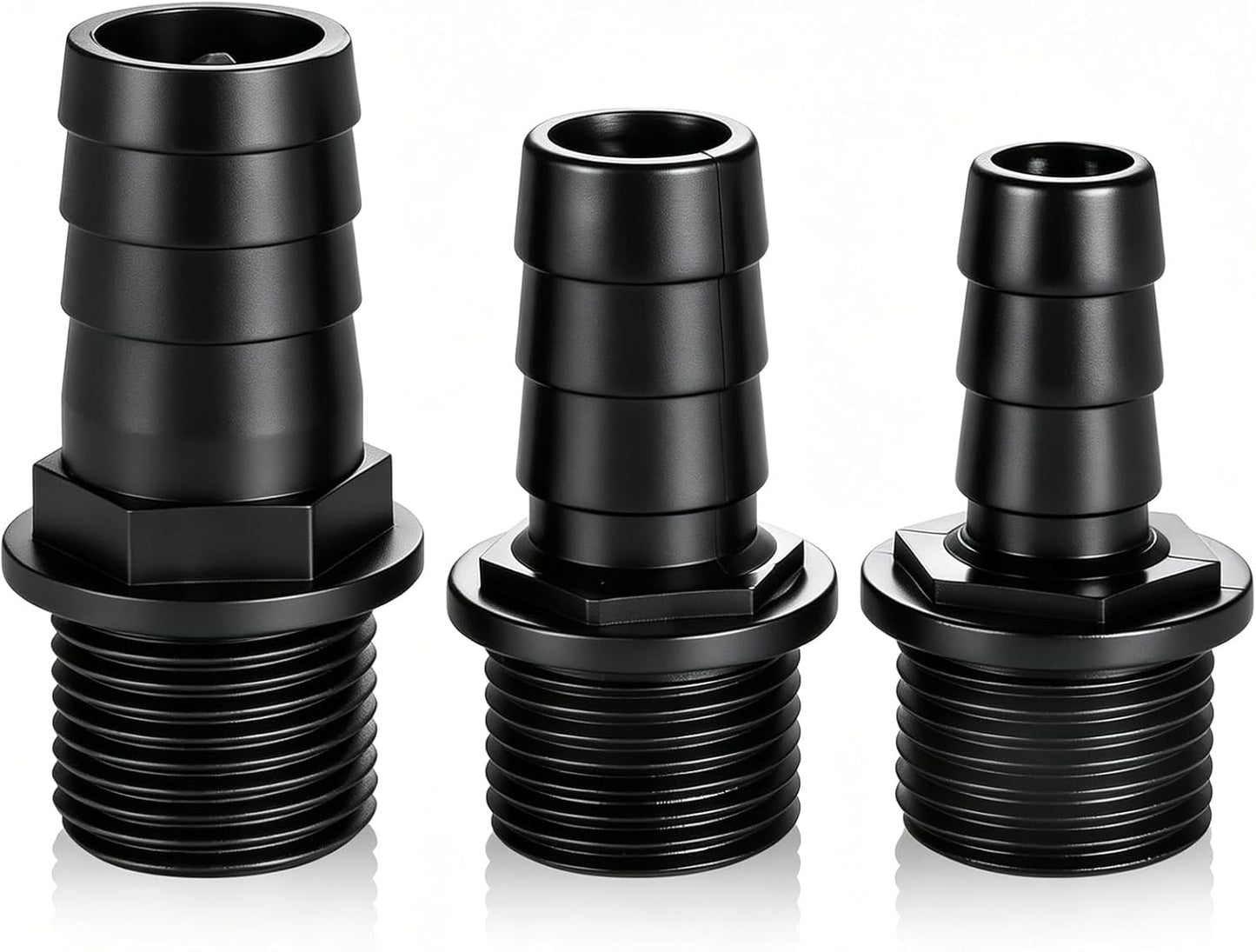 Hottche fountain pump nozzles kit front view featuring three plastic replacement adapters.