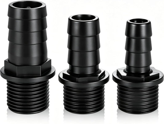Hottche fountain pump nozzles kit front view featuring three plastic replacement adapters.
