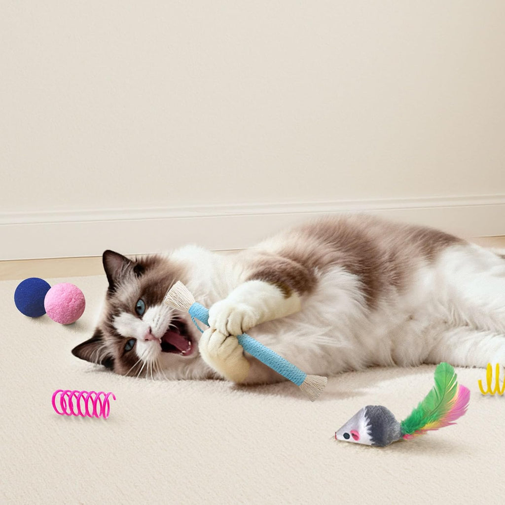 Close up look at the high quality textures of the YULOYI indoor cat toys.