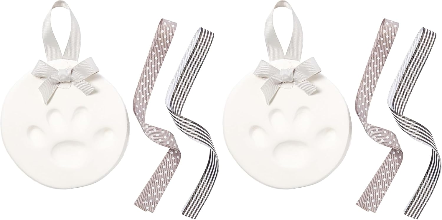 Pearhead Pawprints 2-Pack Christmas Ornament, DIY No Mess Pet Paw Print Holiday Clay Keepsake Kit, Dog or Cat Stocking Stuffer Gift - Image 14