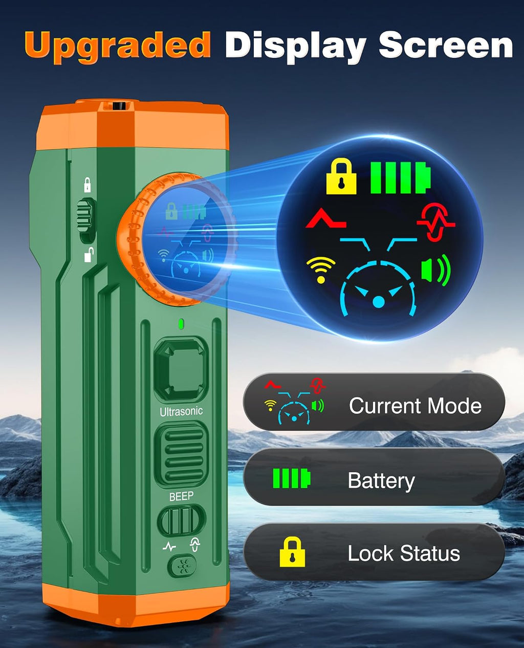 Fihuxoz ultrasonic pet training device with flashlight feature