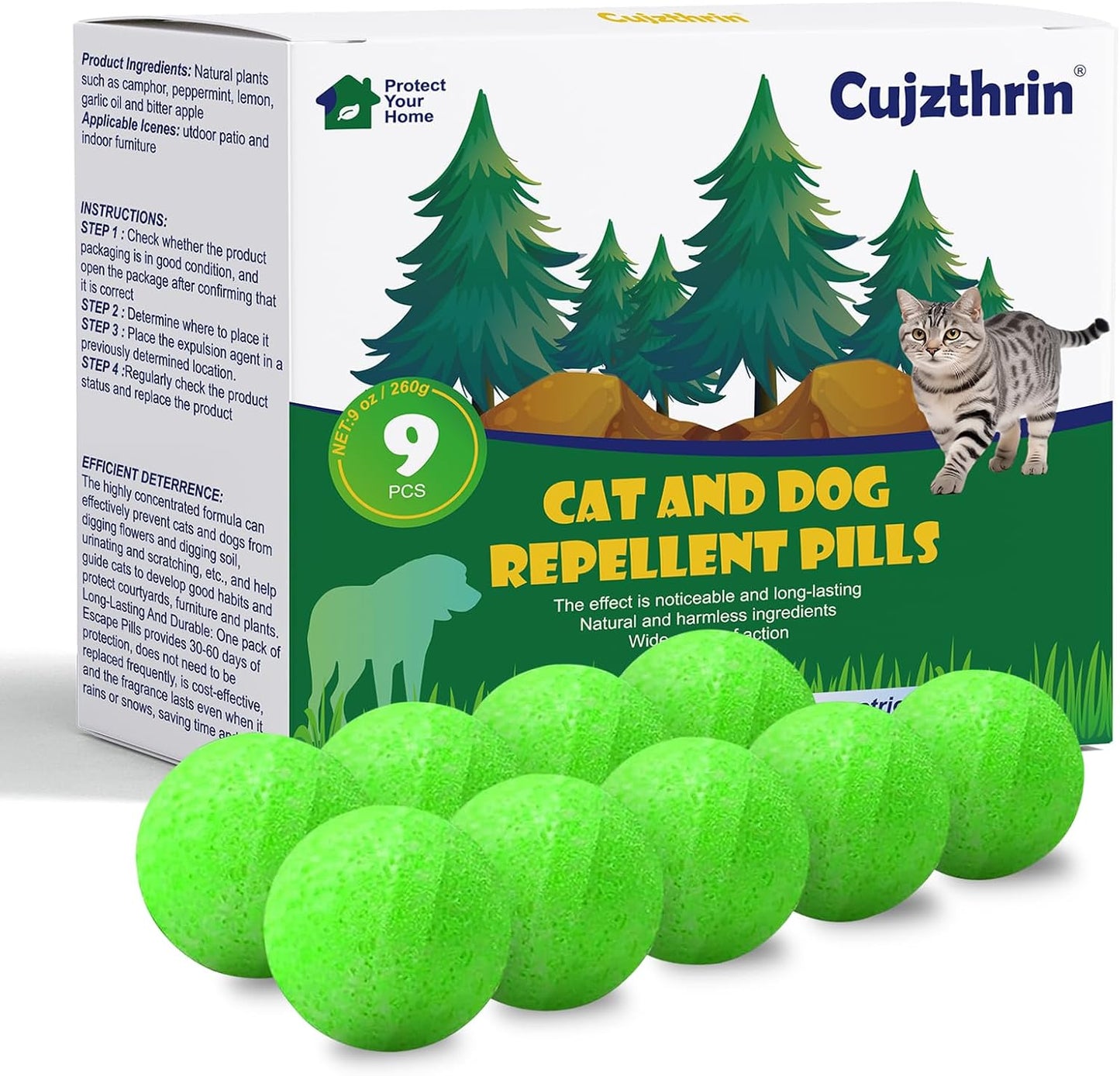 Mimo Style cat repellent balls package front view natural pet deterrent
