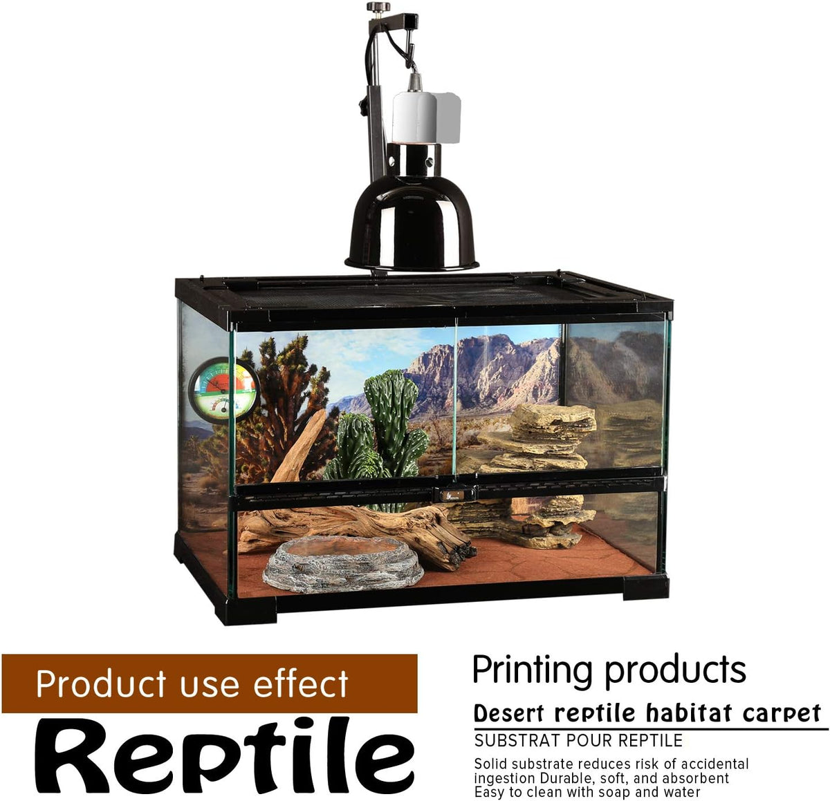 Close-up view of soft absorbent mat texture for reptile tanks