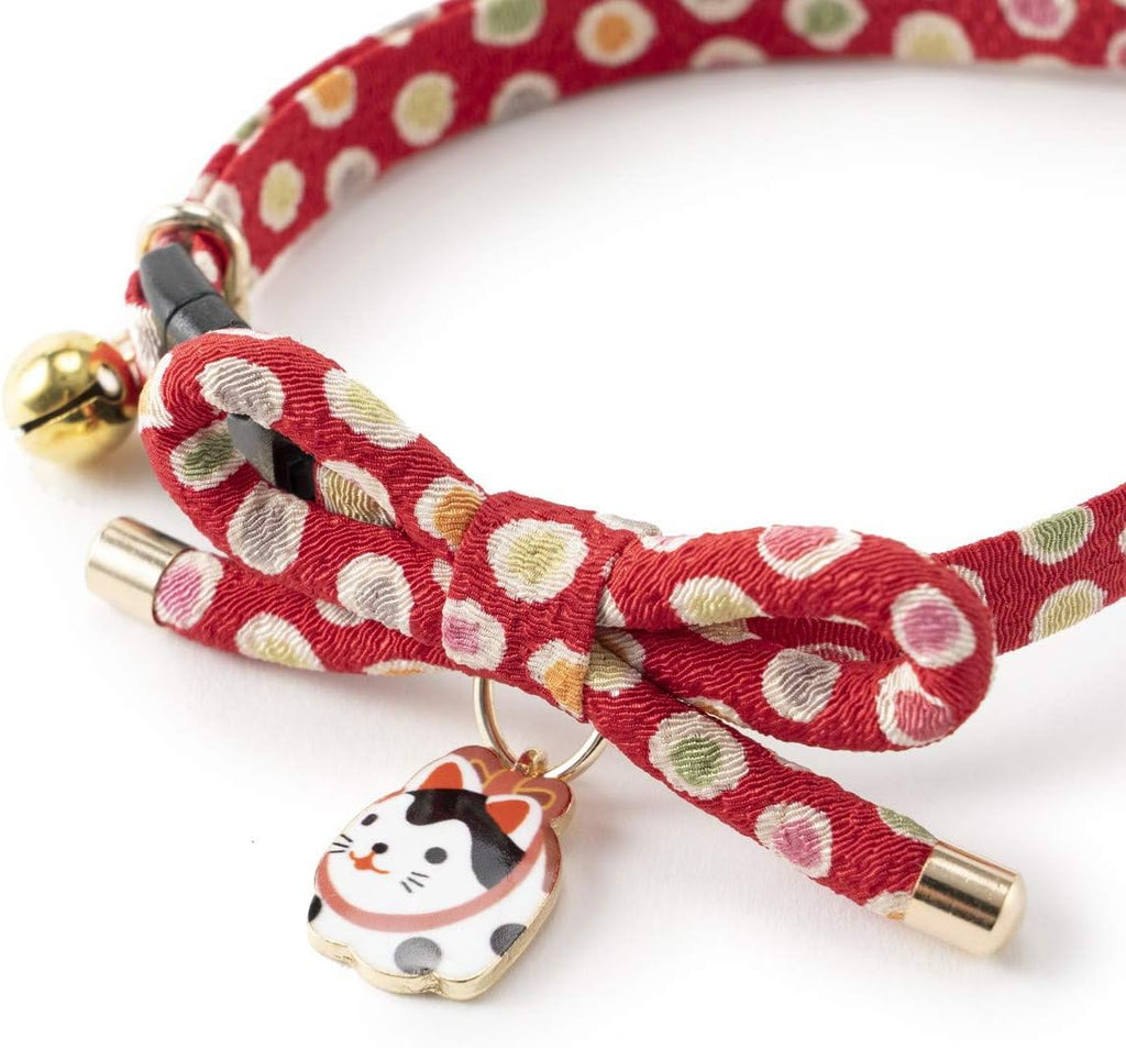Necoichi Zen Hariko Charm Cat Collar (Red) - Image 9