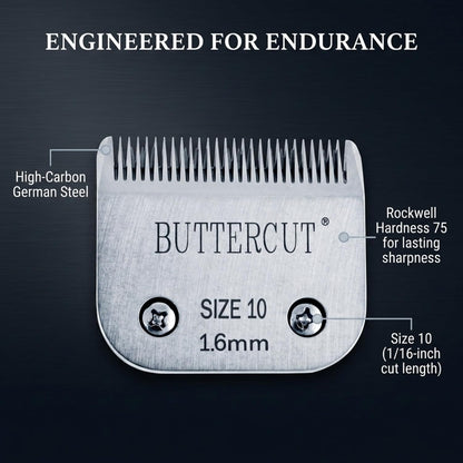 Side profile of the one sixteenth inch cut length precision pet clipper blade