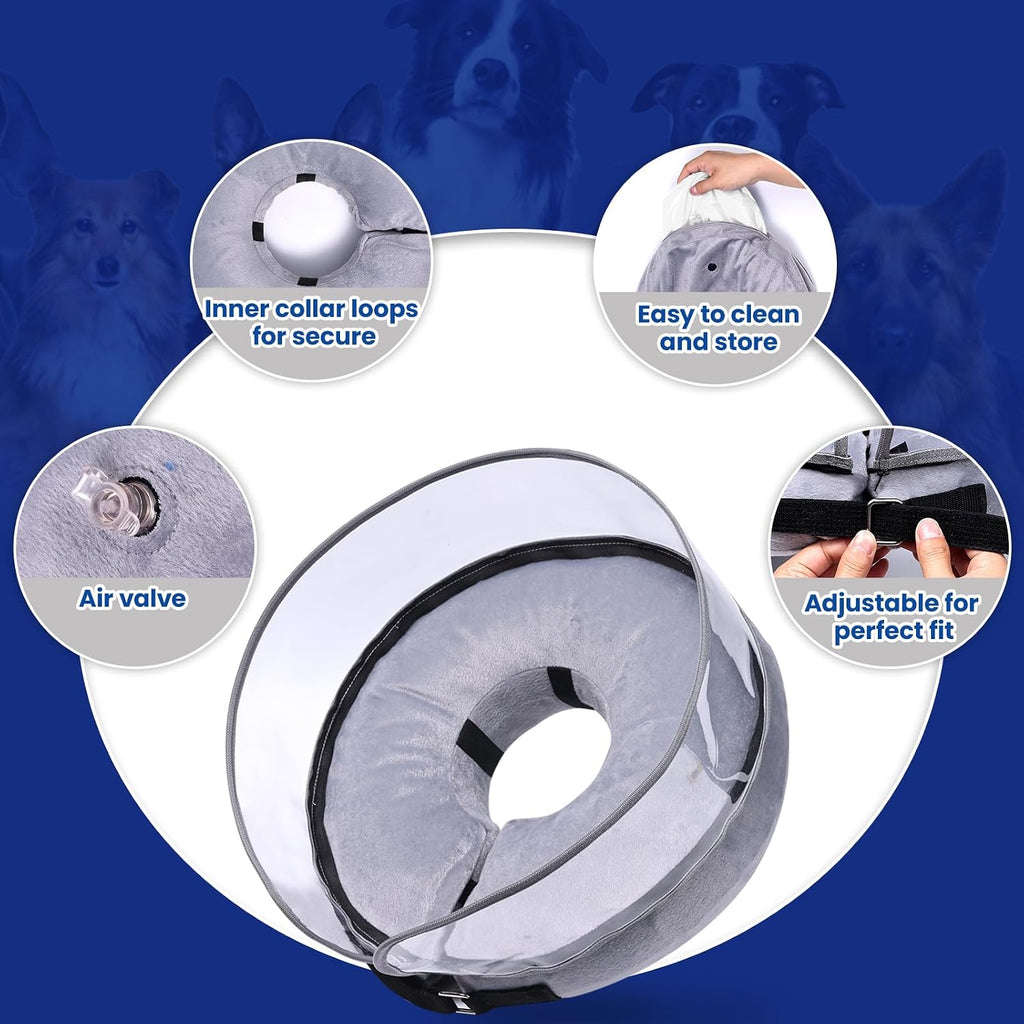 Premium USA imported BARKLESS soft dog cone with enhanced no lick shield protection