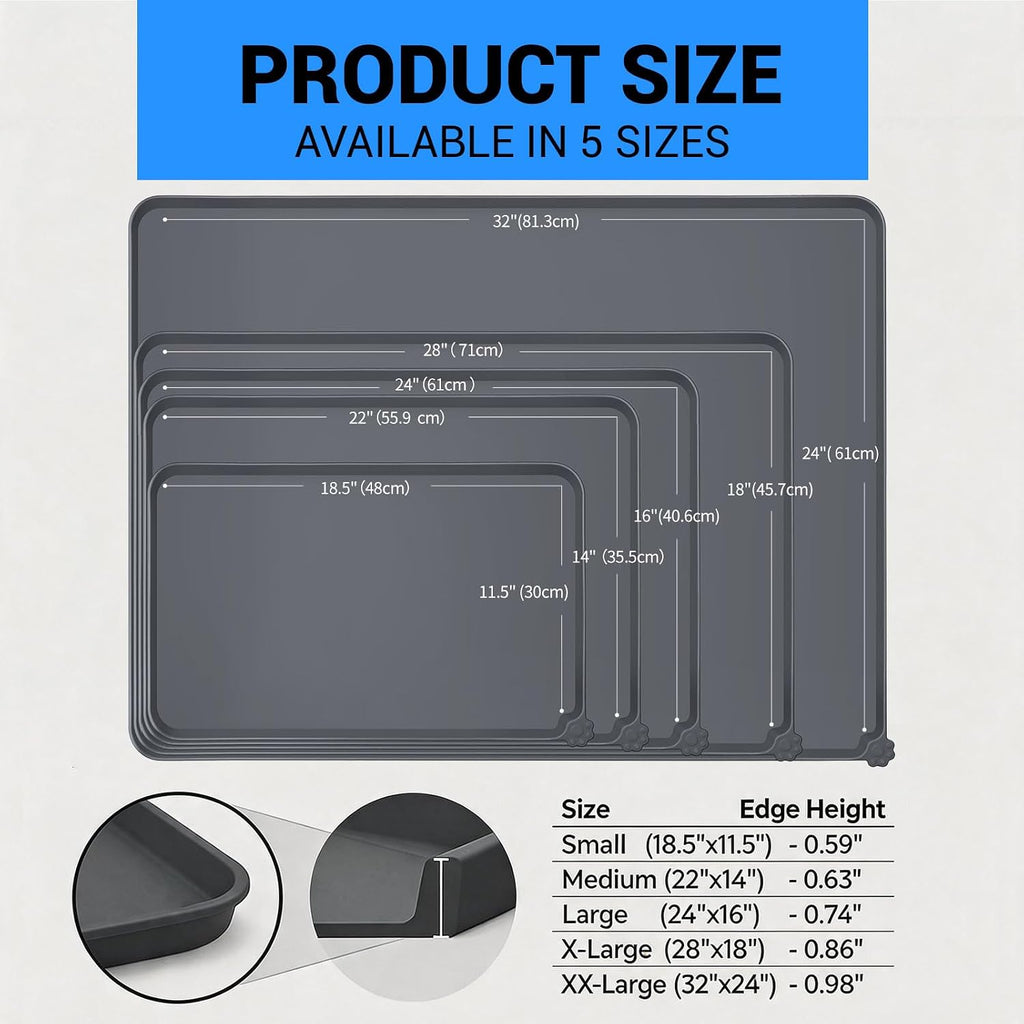 Reopet Silicone Pet Feeding Mat - Waterproof & Non-Slip Dog Cat Placemat - Image 3
