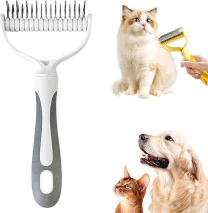 Double-Sided Pet Grooming Brush, 2026 Upgraded Undercoat Rake for Long Haired Pets, Multi-Functional Dematting Comb for Home Grooming, Pet Hair Removal Brush for Pets Owners (1, Blue) - Image 10