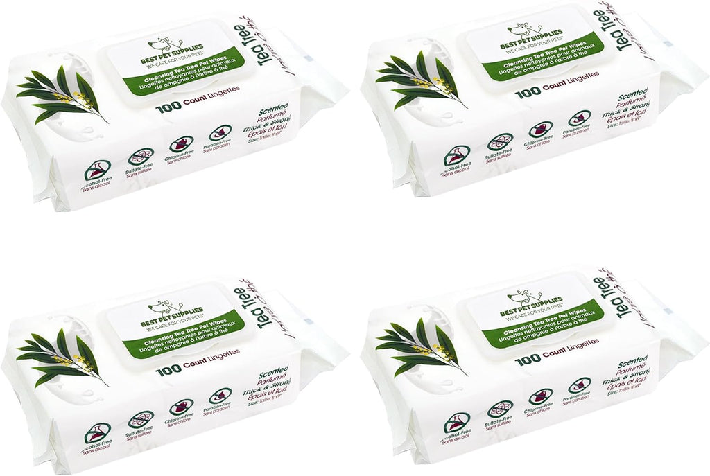Best Pet Supplies 8" x 9" Large Dog Wipes - Cleaning and Deodorizing for Paws and Coat - Gentle Formula with Lavender Vitamin E for Puppies and Cats - 100 Count - Image 11