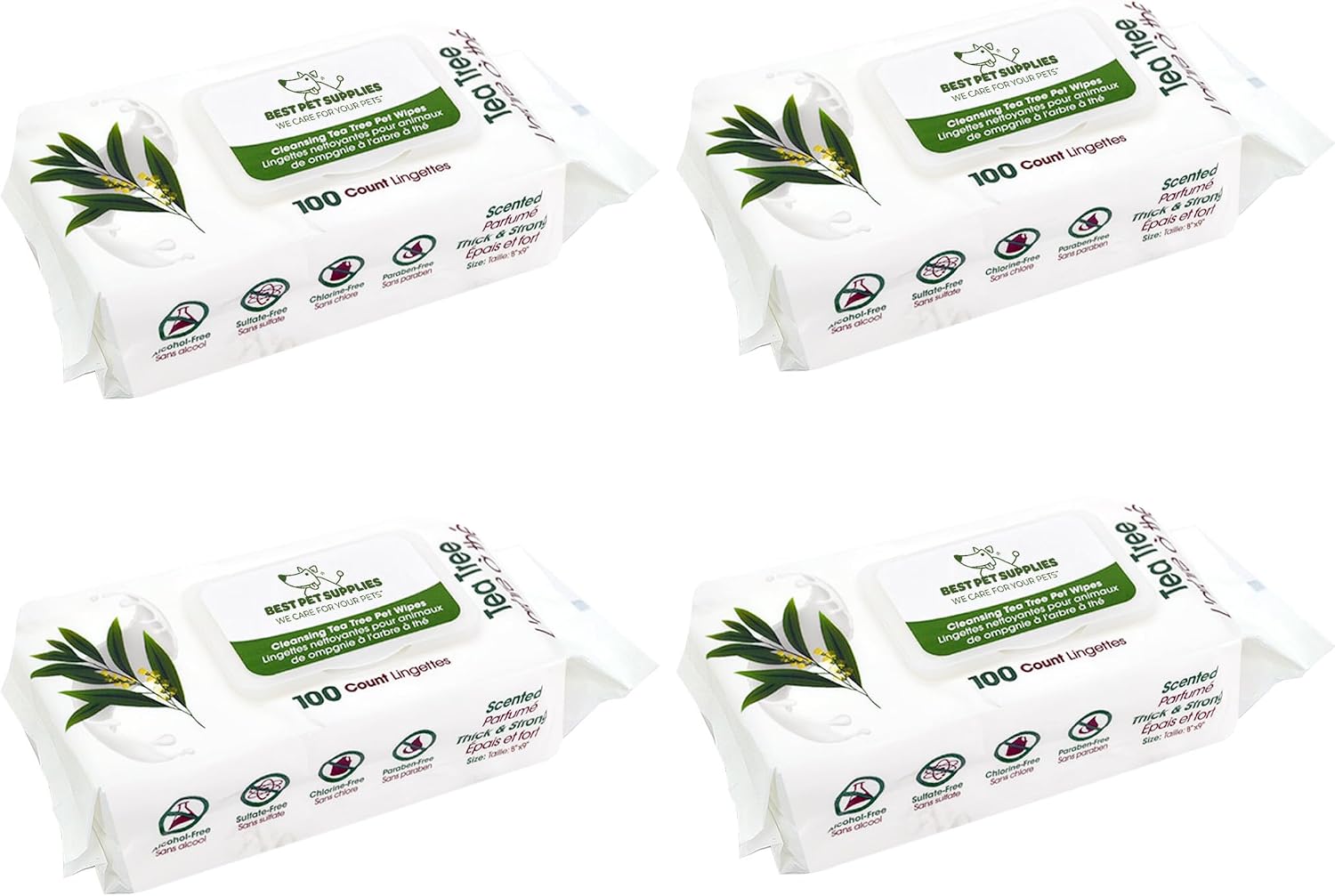 Best Pet Supplies 8" x 9" Large Dog Wipes - Cleaning and Deodorizing for Paws and Coat - Gentle Formula with Lavender Vitamin E for Puppies and Cats - 100 Count - Image 11
