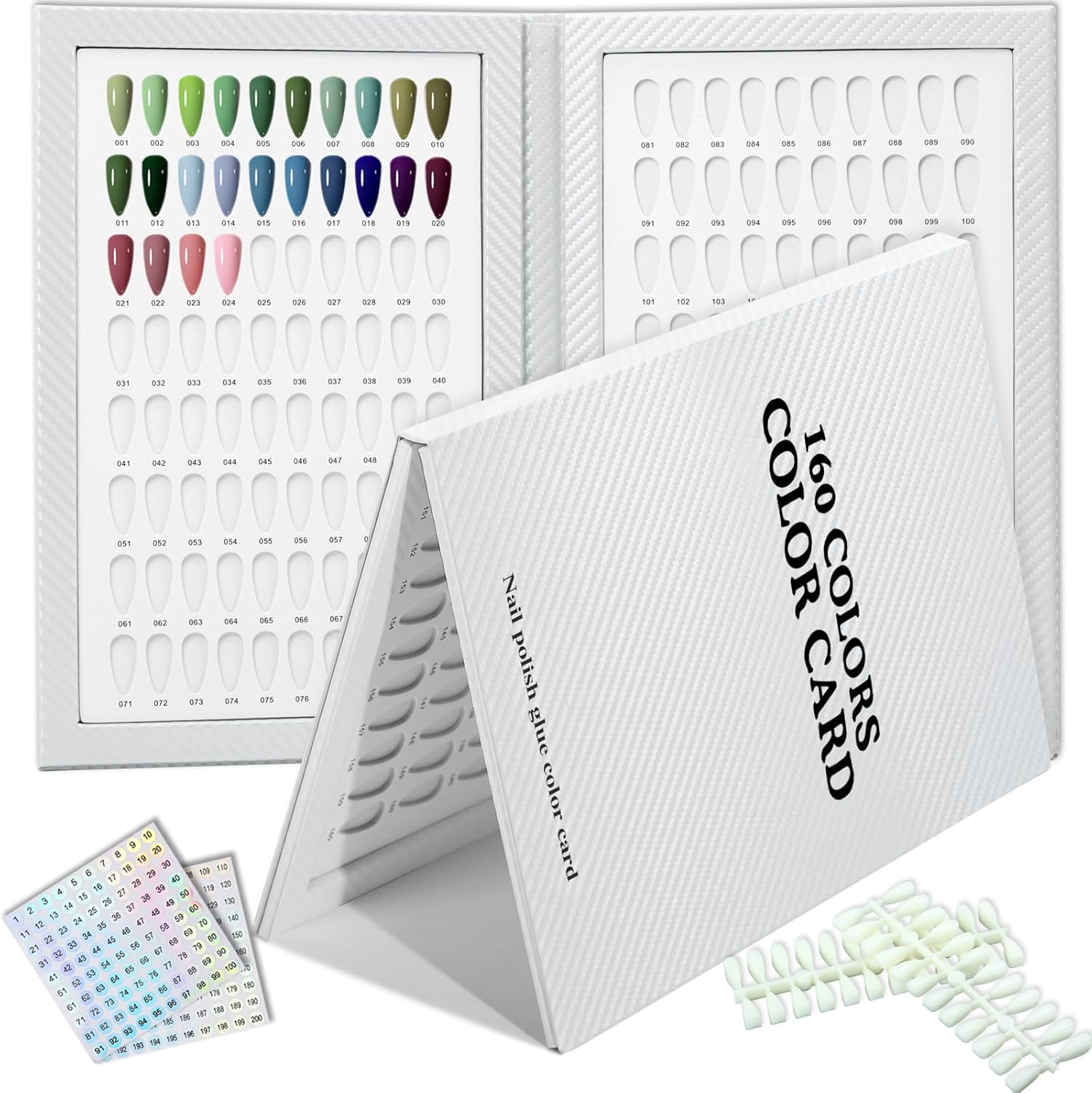 C12rtive 160 nail color display book white front view