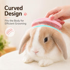 Ergonomic non slip ring handle design of small animal brush
