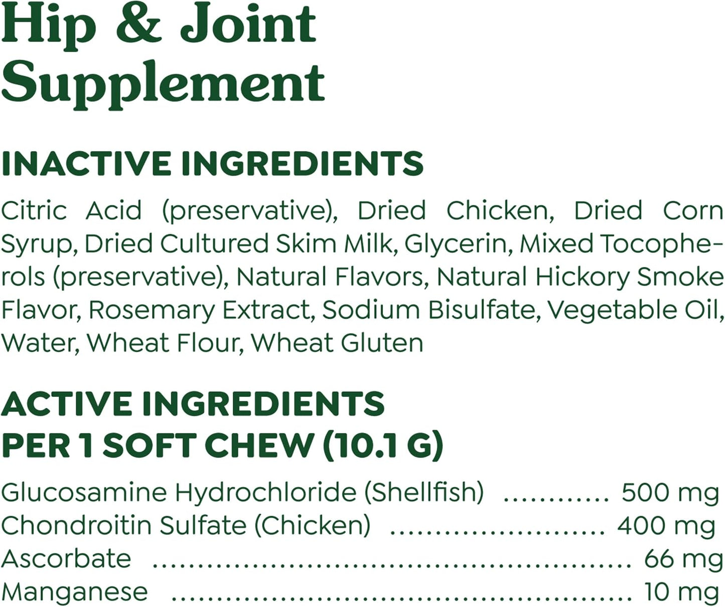 Greenies chicken flavored healthy joint supplement for large and small dogs