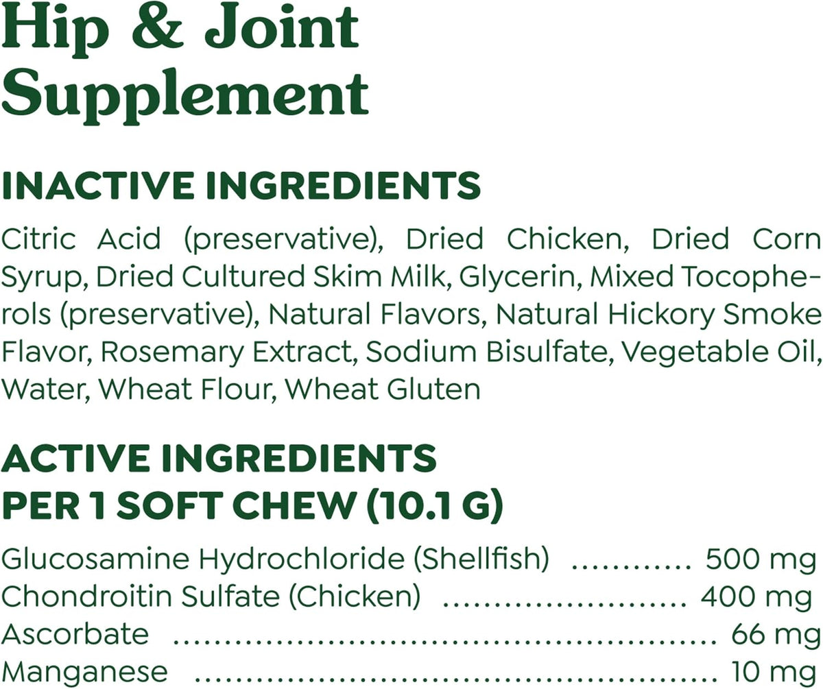 Greenies chicken flavored healthy joint supplement for large and small dogs