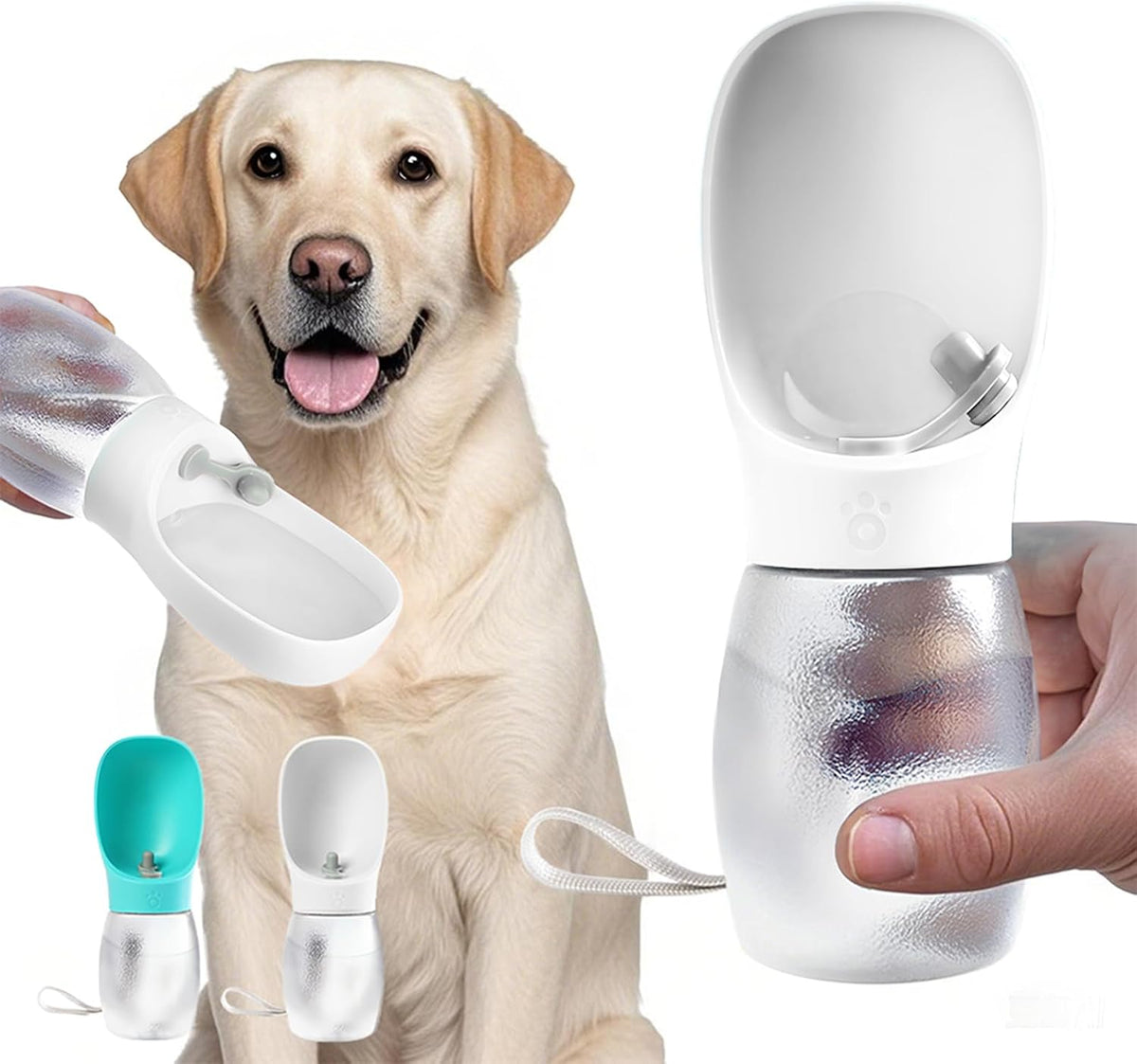 Kalimdor Dog Water Bottle,Leak Proof Portable Puppy Water Dispenser with Drinking Feeder, Dog Walking Accessories for Pets Outdoor Walking, Hiking, Travel, Food Grade Plastic - Image 12