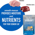 Grain free non GMO chicken liver wet supplement formula for older felines