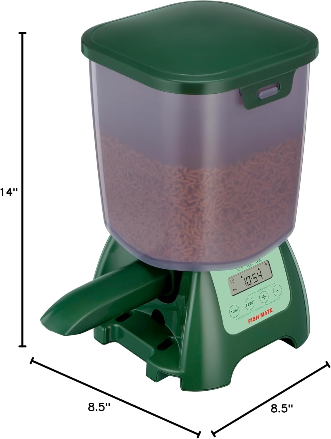 Fish Mate P7000 Automatic Pond Fish Feeder - Programmable LCD Timer, 6.5 lb Capacity, Adjustable Portions for Pellets & Sticks, Weather Resistant Outdoor Design - Image 9