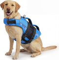 Side angle of the extra large adjustable pet safety vest highlighting the reflective stripes.
