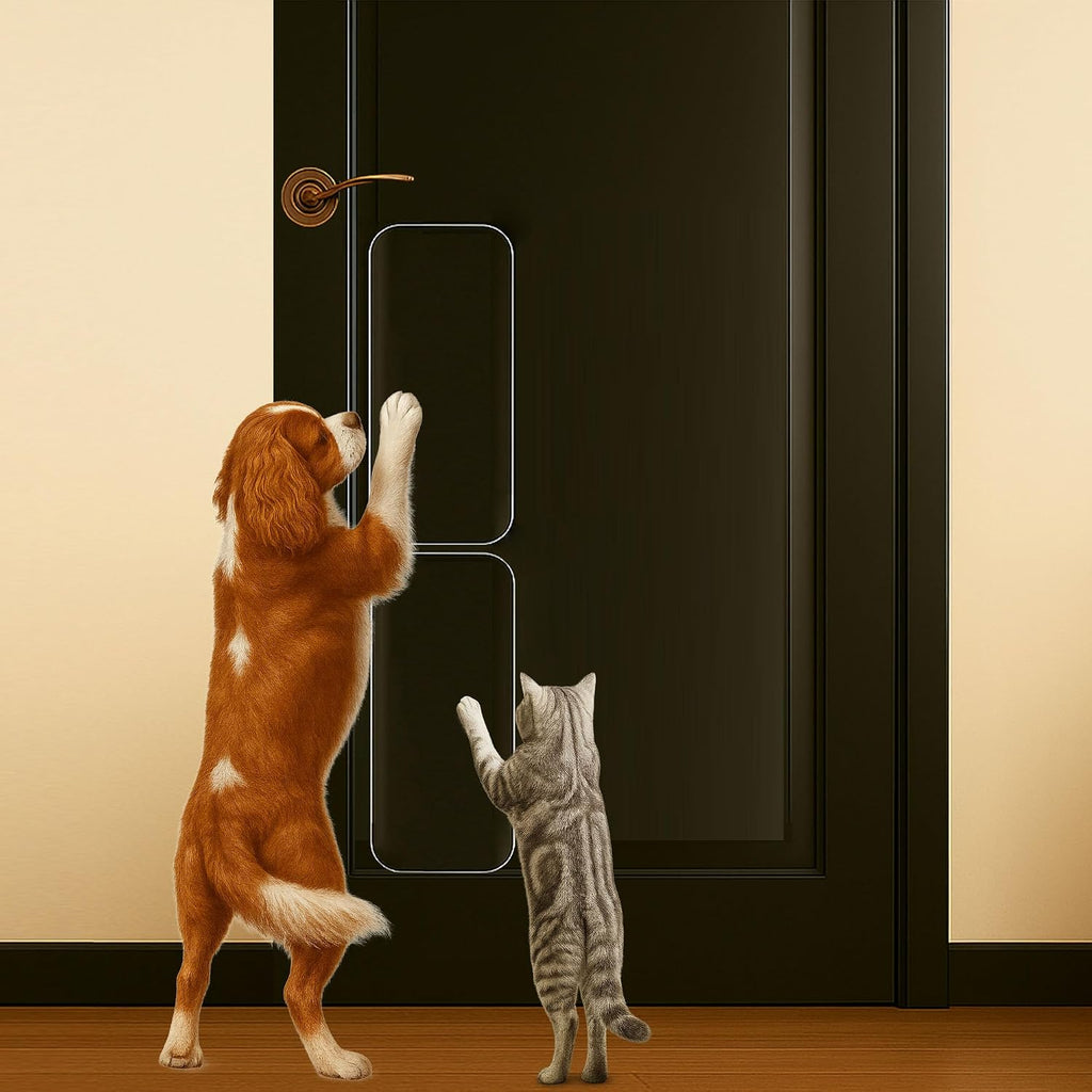 Dog Scratch Protectors for Doors 2-Pack 36 x 20'' Clear Cat Scratching Guard Protection Easy Install on Wall Window Glass Screen & Sliding Doors Furniture Indoor/Outdoor - Image 9