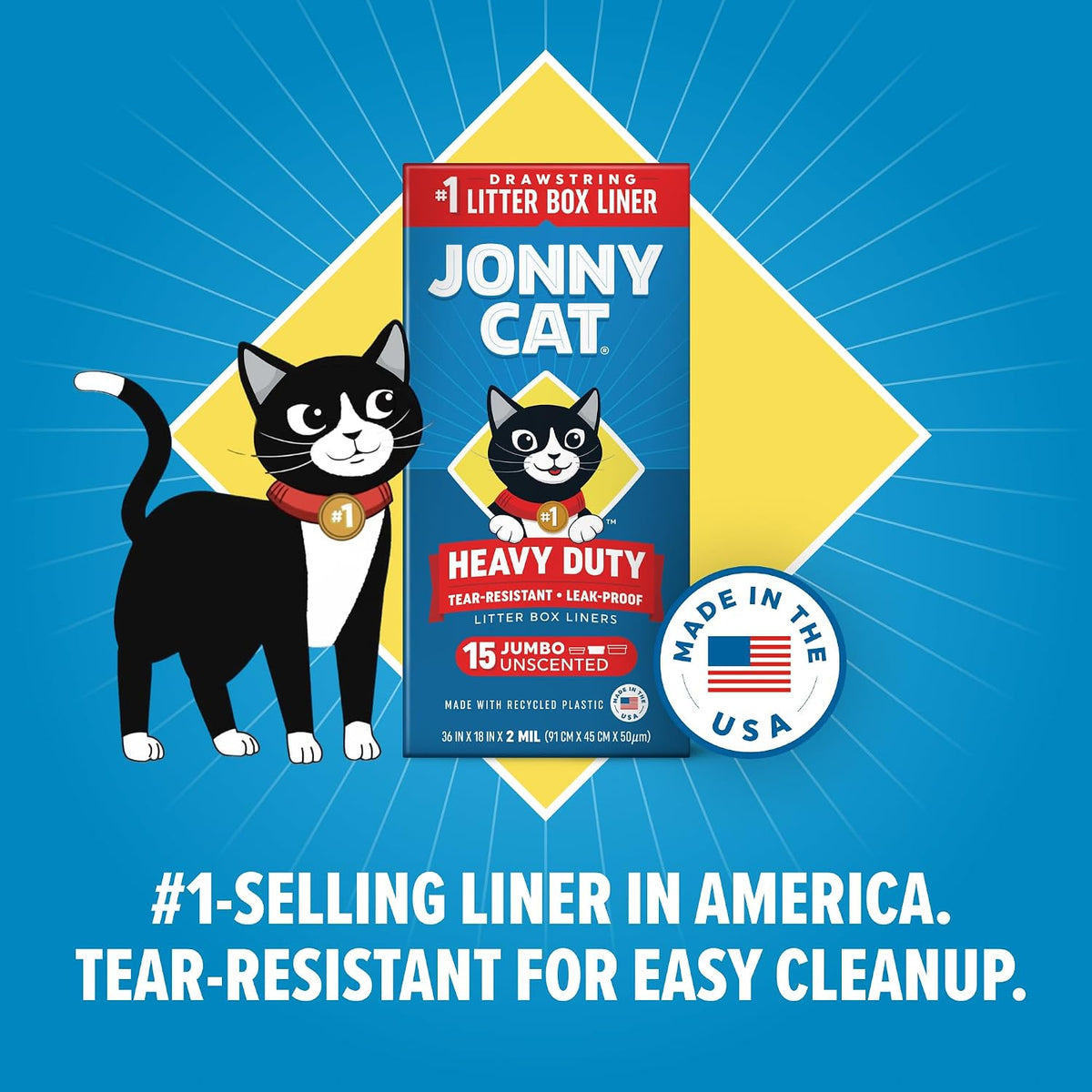 Jonny Cat pet waste management liners box rear details