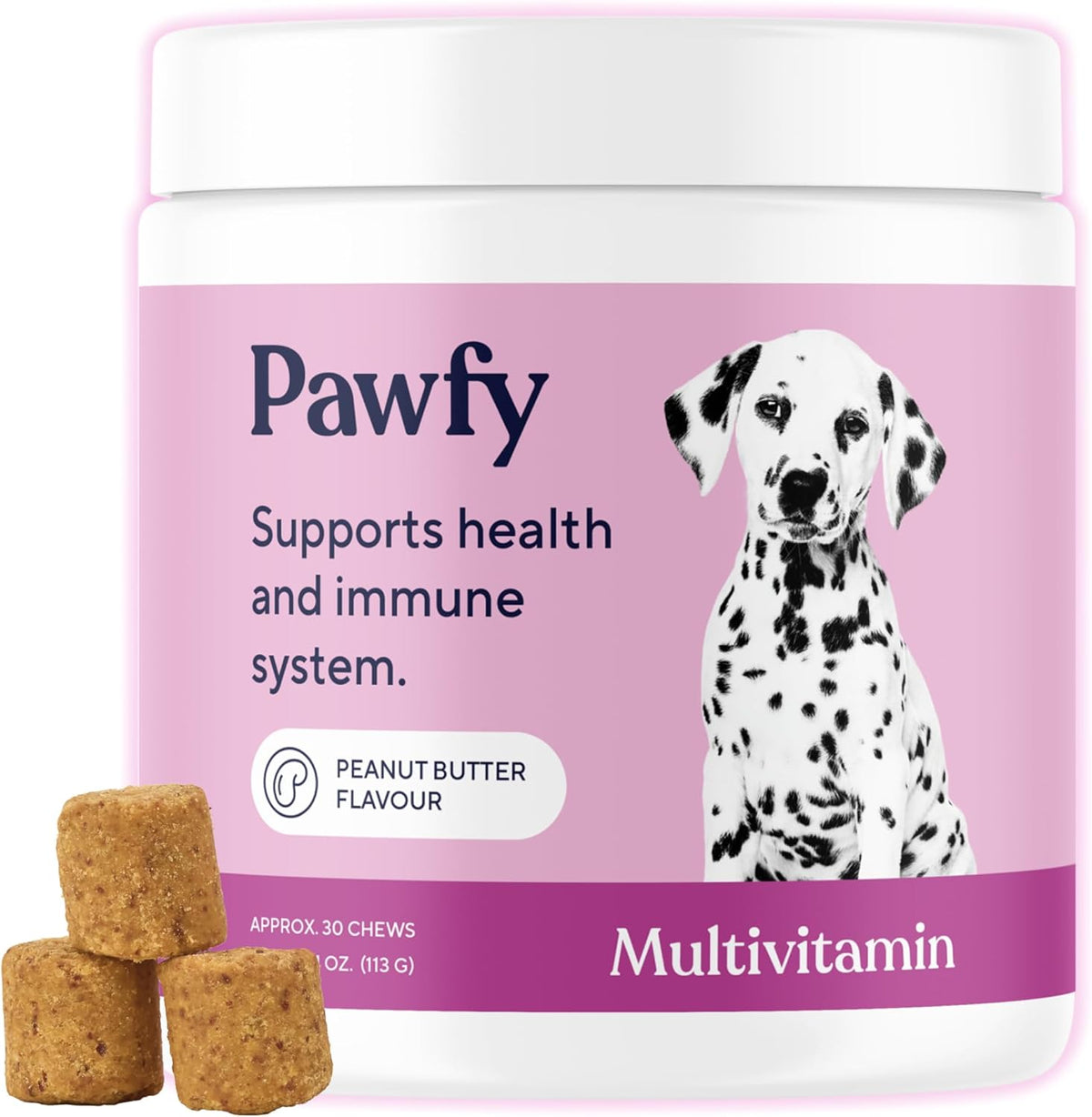 Pawfy Dog Multivitamins 15 in 1 bottle front view