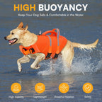 Queenmore orange puppy safety vest illustrating the reflective strip placement