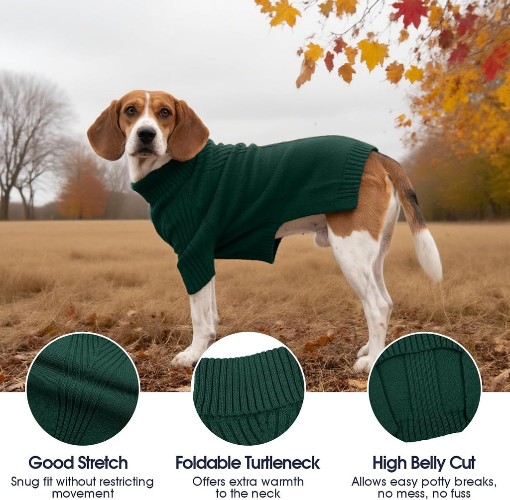 IECOii big dog winter pullover sweater close up soft acrylic knit fabric