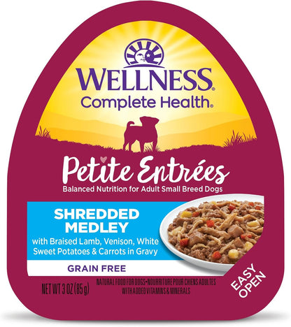 Twelve pack case layout of Wellness Signature Selects turkey and sweet potato dog food